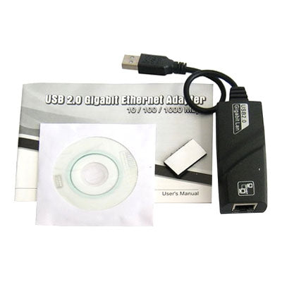 USB 2.0 Gigabit Ethernet adapter,Supports 10/100/1000 Mbps auto-sensing capability(Black)
