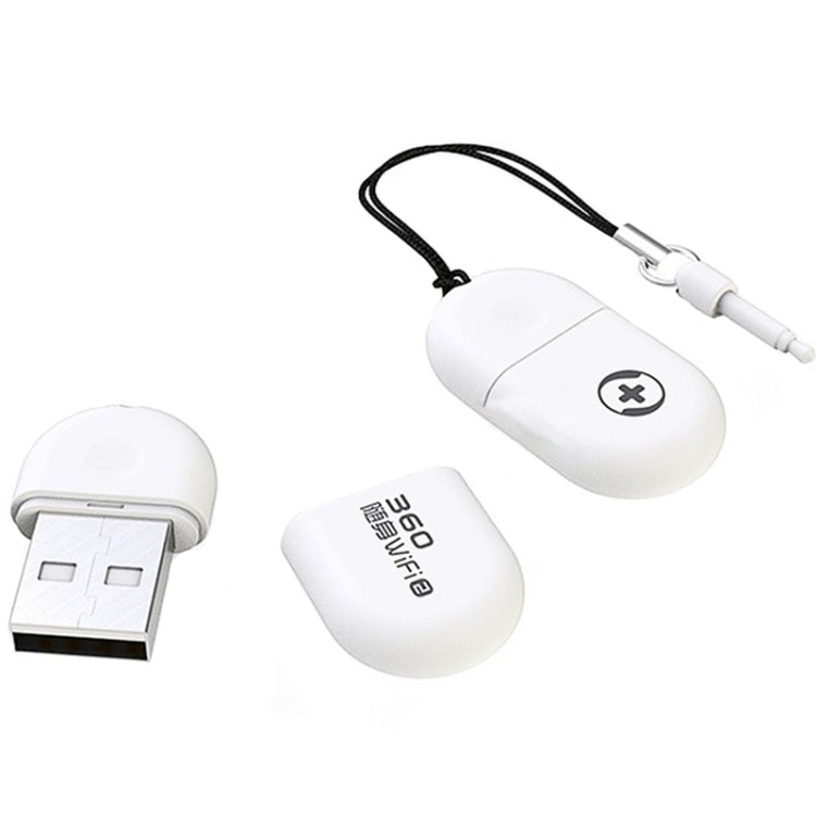 The 360 Portable WiFI 2 Generation Wireless Router with 10TB Cloud U Disk(White)