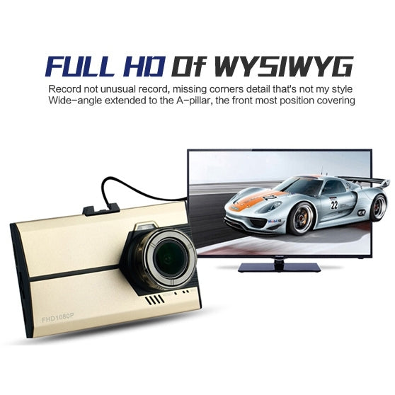 GEBITE G660 Full HD 1080P 3.0 inch Screen Display Vehicle DVR, 160 Degree Wide Angle Viewing, Support Loop Recording / Motion Detection / G-sensor / Lock Screen Function / Night Vision / Parking Guard