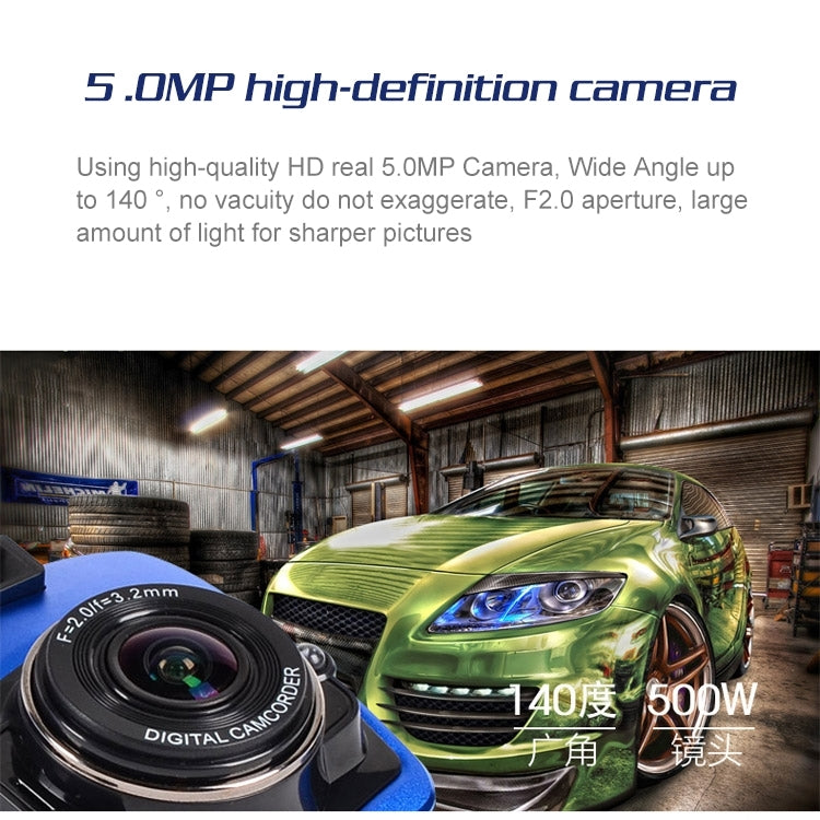 GEBITE G630 Full HD 1080P 2.4 inch Screen Display Mini Vehicle DVR, 140 Degree Wide Angle Viewing, Support Loop Recording / Motion Detection / Lock Screen Function / Parking Guard