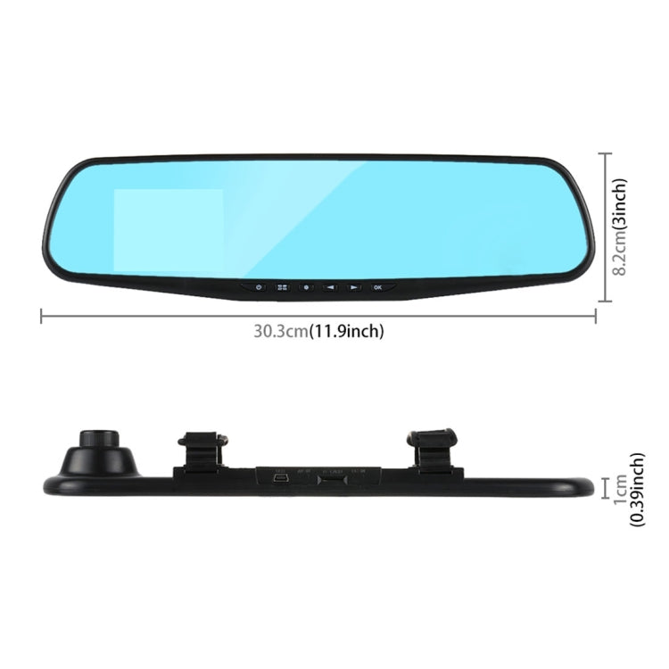 480P 2.8 inch Screen Display Vehicle DVR, 140 Degree Wide Angle Viewing, Support Loop Recording / Motion Detection