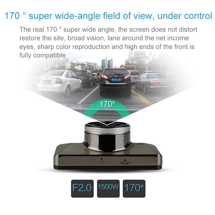 GEBITE G680 Full HD 1080P 3.0 inch Screen Display Vehicle DVR, 170 Degree Wide Angle Viewing, Support Loop Recording / Motion Detection / HDMI Output / Lock Screen Function / Parking Guard / Night Vision / G-Sensor