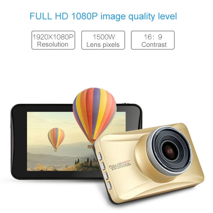 GEBITE G690 Full HD 1080P 3.0 inch Screen Display Vehicle DVR, 170 Degree Wide Angle Viewing Support Loop Recording / Motion Detection / HDMI Output / Lock Screen Function / Parking Guard / Night Vision / G-Sensor