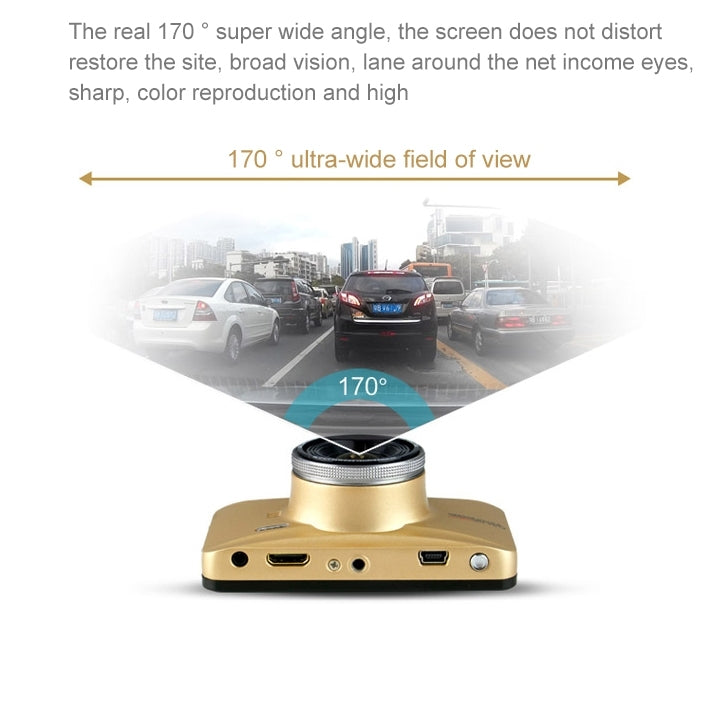 GEBITE G690 Full HD 1080P 3.0 inch Screen Display Vehicle DVR, 170 Degree Wide Angle Viewing Support Loop Recording / Motion Detection / HDMI Output / Lock Screen Function / Parking Guard / Night Vision / G-Sensor
