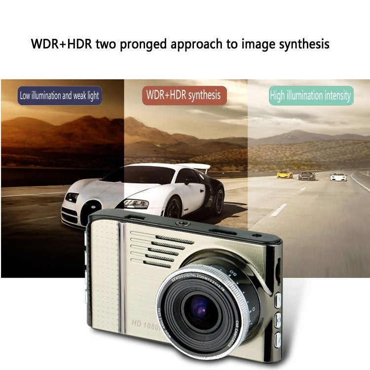 GEBITE G685 Full HD 1080P 3.0 inch Screen Display Vehicle DVR, 170 Degree Wide Angle Viewing, Support Loop Recording / Motion Detection / Parking Guard / Lock Screen Function / Night Vision / G-sensor / HDMI Output