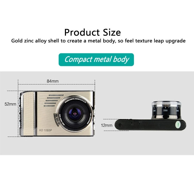 GEBITE G685 Full HD 1080P 3.0 inch Screen Display Vehicle DVR, 170 Degree Wide Angle Viewing, Support Loop Recording / Motion Detection / Parking Guard / Lock Screen Function / Night Vision / G-sensor / HDMI Output