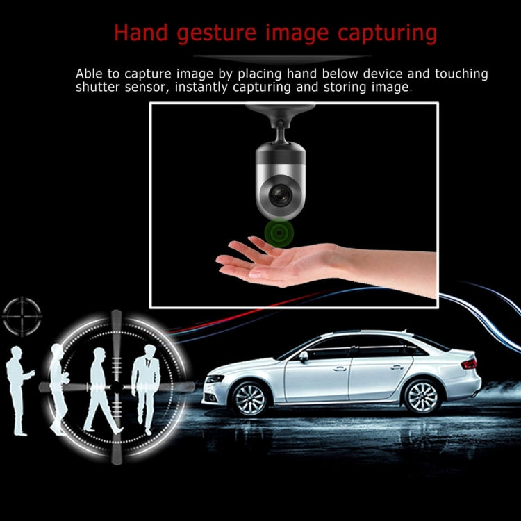 MEHOME MC1 Full HD 1080P Car DVR Recorder, 156 Degree Wide Angle Viewing, Wifi Interconnection, Support Gesture Induction & Loop Recording & G-Sensor Function