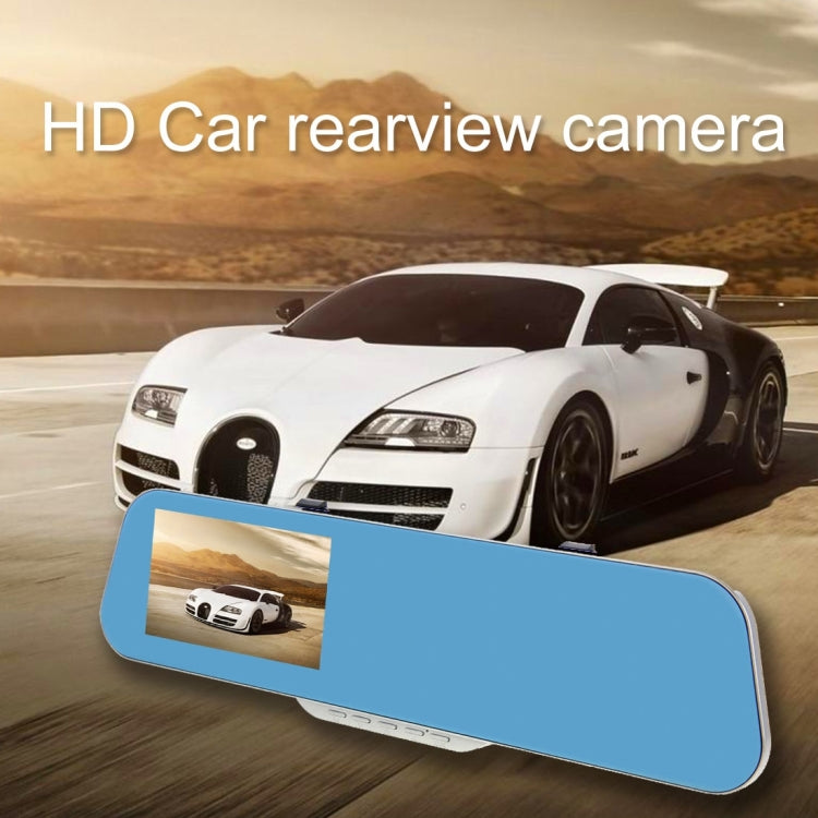 G895 HD 1080P 4.3 inch Screen Display Rearview Mirror Vehicle DVR, Generalplus 1248 Programs, 120 Degree A+ Wide Angle Viewing, Support Loop Recording / Motion Detection Function