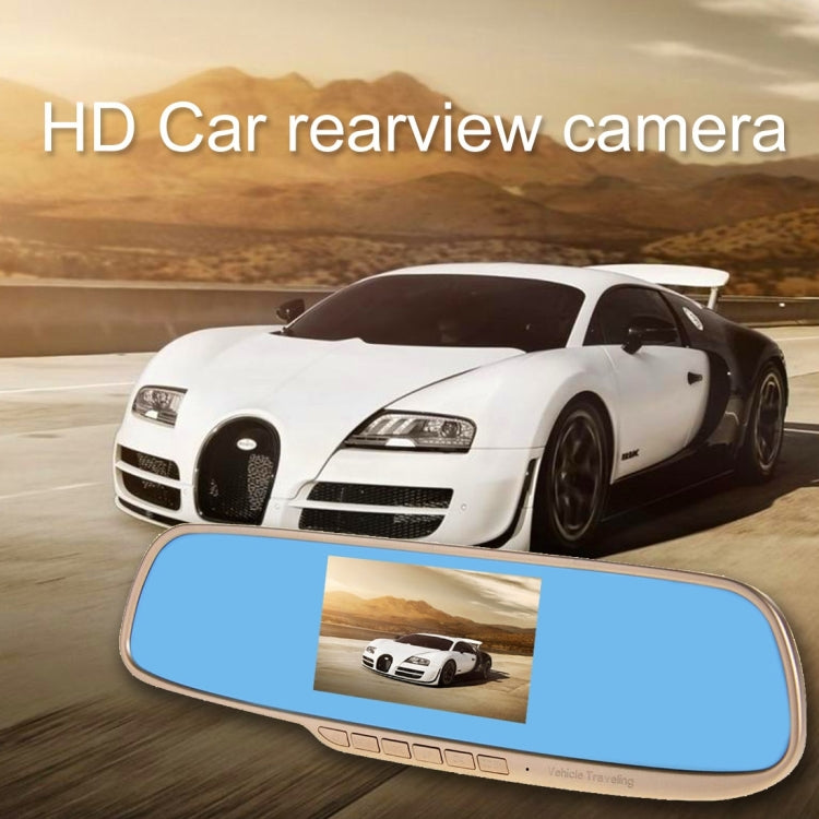 G831 HD 1080P 4.3 inch Screen Display Rearview Mirror Vehicle DVR, Novatek 96223 Programs, 120 Degree A+ Wide Angle Viewing, Support Loop Recording / Motion Detection Function