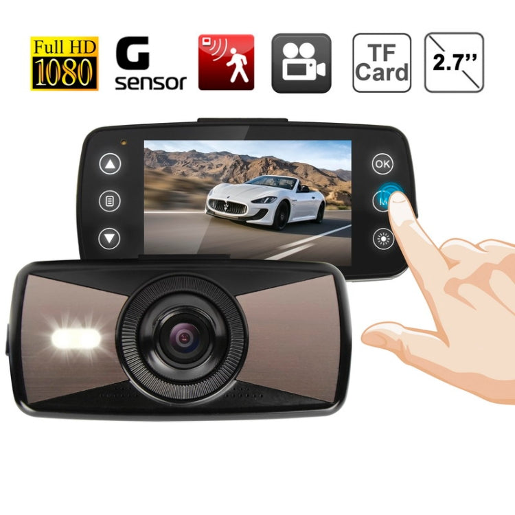 FULL HD 1080P Mini Vehicle DVR / Black Box, 2.7 inch LTPS Screen with touch-sensitive Keys, Support G-Sensor / Motion Detect / TF Card , 140 Degree Ultra Wide Angle Lens(Black)
