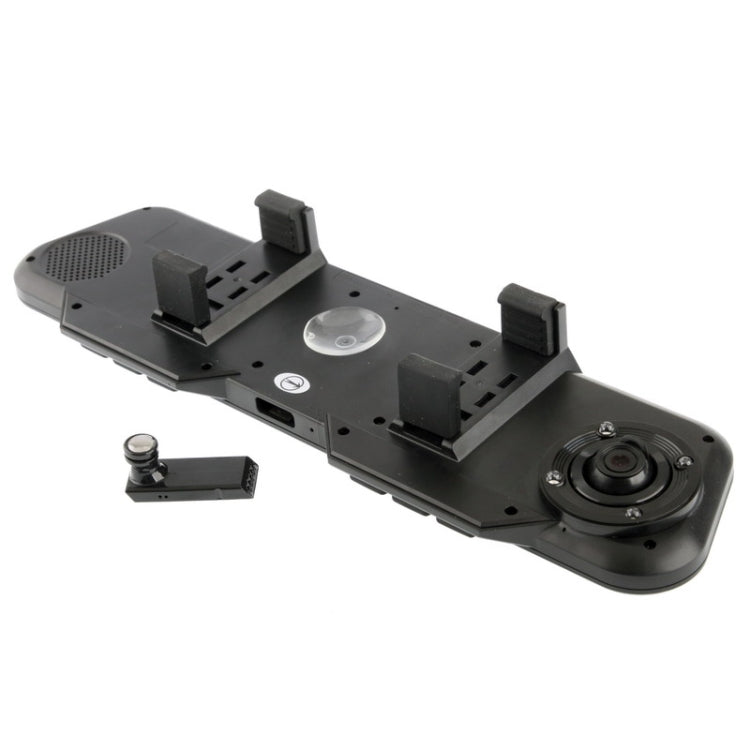 1080P Car Rear View Camera Video Recorder 4.3 inch LCD Screen with Bluetooth Earphone & 4 LED, Support Loop Recording / Night Vision / TF Card / HDMI Output Function, H.264 Video Codec (TKD913)(Black)