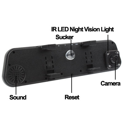 2.7 inch LCD Screen Full HD 1080P Car Camera Vehicle DVR with 4 IR LED Night Vision Lights, Support Recording / Motion Detection / Micro SD/TF Card, Viewing Angle: 140 Degree(Black)