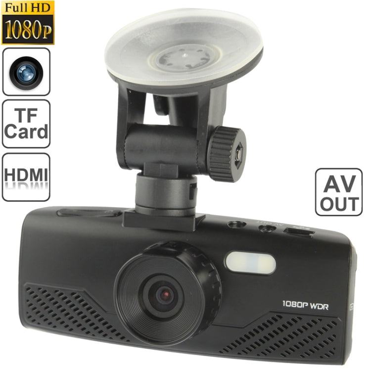 AT800 Full HD 1080P Car Camcorder, 2.7 inch Screen Display, Support Loop Recording / Motion Detection / AV OUT / Night Vision(Black)
