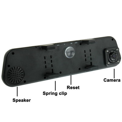 TKD069 Black, 2.7 inch TFT Screen Dual Camera 1280x720P Car Camera Vehicle DVR with 4 Infrared Night Vision Lights, Support Record / Photograph /AV Out / Motion Detection / Collision Sensor/ Reverse Rear View Function and SD Card(Black)