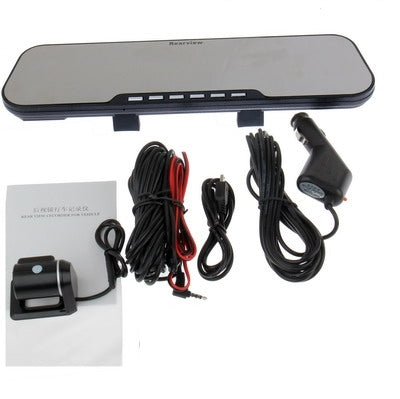 TKD069 Black, 2.7 inch TFT Screen Dual Camera 1280x720P Car Camera Vehicle DVR with 4 Infrared Night Vision Lights, Support Record / Photograph /AV Out / Motion Detection / Collision Sensor/ Reverse Rear View Function and SD Card(Black)