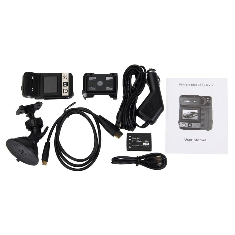 Mini F500 1.5 inch LCD Car DVR with Infrared Night Vision Lights, Support Night Vision / Motion Detection / HDMI / TF Card / AV OUT, 187 Degree Ultra Wide Angle Lens(Black)