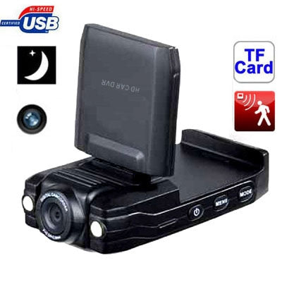 P5000 Black, High Resolution 2.0 inch TFT LCD 1280x960 270 degree Rotation Car Black Box with 2 IR LED Light , Night Vision / Anti-shake/ Motion Detection / Loop recording / Micro SD/TF Card / TV Out Function(Black)