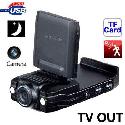 P5000 Black, High Resolution 2.0 inch TFT LCD 1280x960 270 degree Rotation Car Black Box with 2 IR LED Light , Night Vision / Anti-shake/ Motion Detection / Loop recording / Micro SD/TF Card / TV Out Function(Black)