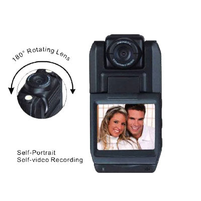 P5000 Black, High Resolution 2.0 inch TFT LCD 1280x960 270 degree Rotation Car Black Box with 2 IR LED Light , Night Vision / Anti-shake/ Motion Detection / Loop recording / Micro SD/TF Card / TV Out Function(Black)