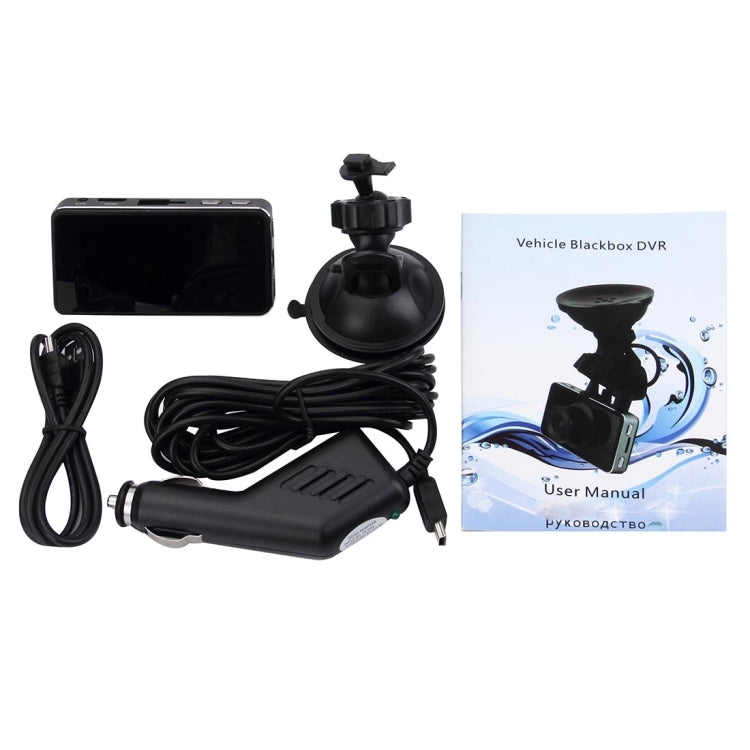 G3000 HD 720P 2.7 inch Screen Vehicle DVR, Support Loop Recording / Motion Detection / G-Sensor / HDMI / TF, 160 Degree Wide Angle Lens(Black)