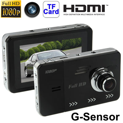GF5000 2.7 inch Full HD 1080P Vehicle DVR / Car Camcorder, Support G-sensor / Motion Detection / Cycle Recording / TF Card, 120 Degree Wide Viewing Angle(Black)