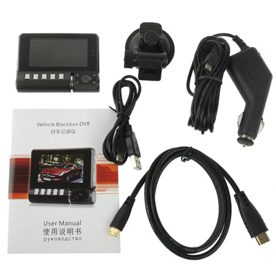 K2W 2.7 inch Full HD 1080P Vehicle DVR / Car Camcorder with Night Vision, Support G-sensor / Motion Detection / TF Card, 170 Degree Wide Viewing Angle(Black)