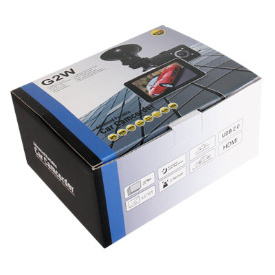 G2W H.264 3.0 Mega Pixels CMOS Full HD 1080P 3.0 inch TFT LCD Screen Advanced Portable Car Camcorder, Support G-sensor / Motion Detection / HDMI / IR / SOS / TF Card, Viewing Angle: 170 Degree