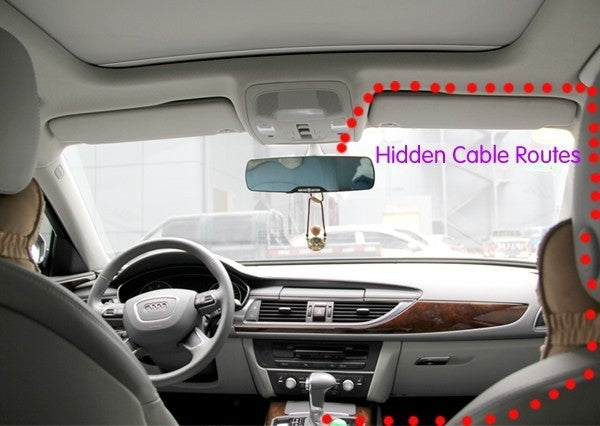 Full HD Rearview Mirror 2.7 inch TFT LCD Screen Bluetooth Car DVR with Mic, Support Motion Detection / Night Vision