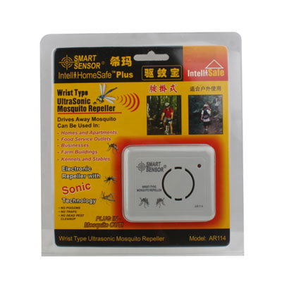 Clip-on Wrist Type Ultrasonic Anti Mosquito / Insect Pest Repeller with Flashlight(Grey)