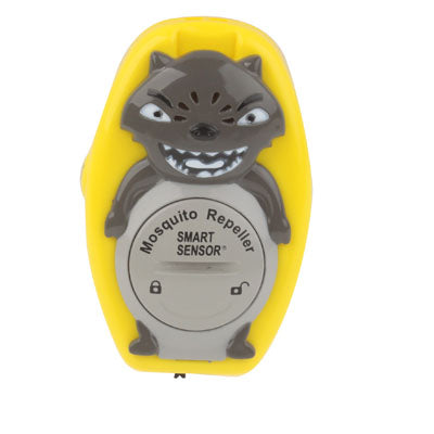 Watch Type Big Big Wolf Shaped Ultrasonic Mosquito Repeller(Yellow)
