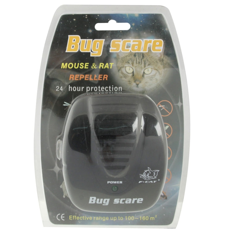 Bug Scare Electronic Ultrasonic Mouse & Rat Pest Control Repeller(Black)