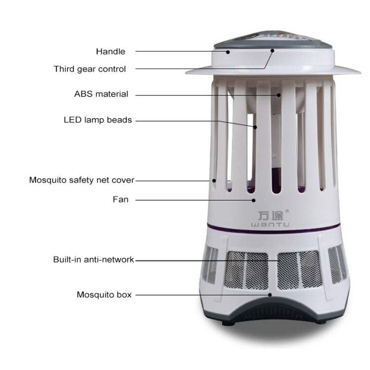 Lighthouse Shape Electrical Inhale Style LED Light Attracter Mosquito Killer Lamp(White)