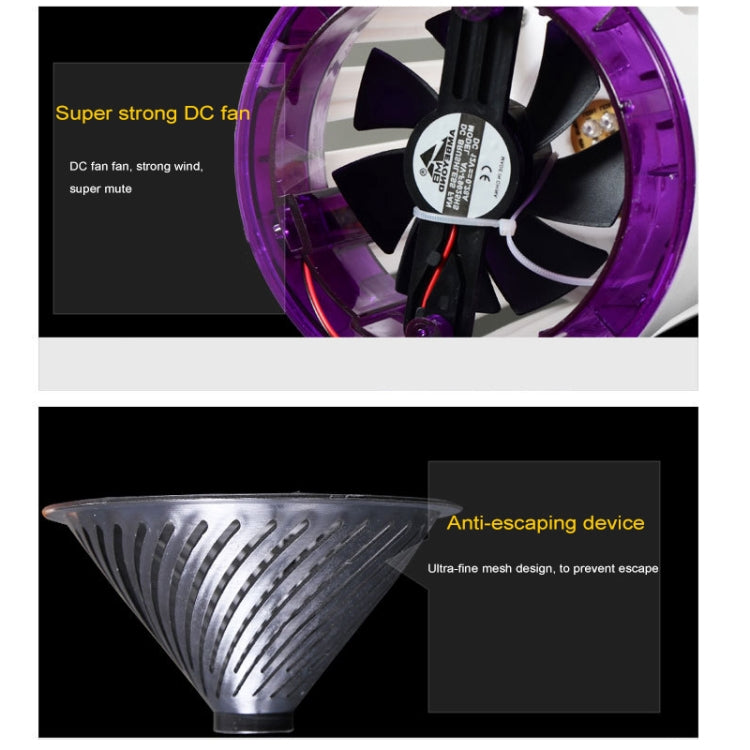 Lighthouse Shape Electrical Inhale Style LED Light Attracter Mosquito Killer Lamp(White)