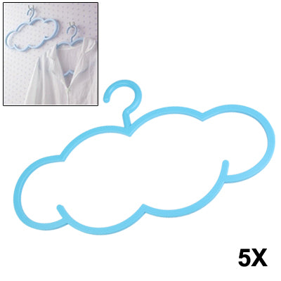 5 PCS Beautiful Cloud Style Clothes Hangers(Blue)