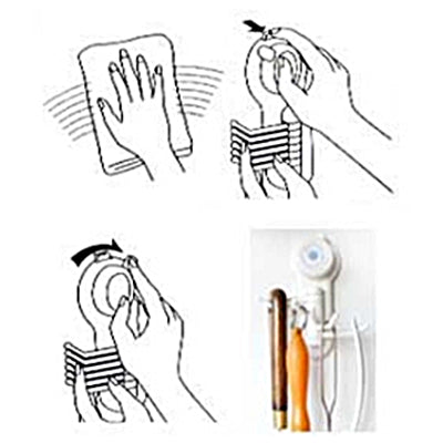 Six-hook Vacuum Plastic with Suction Cup