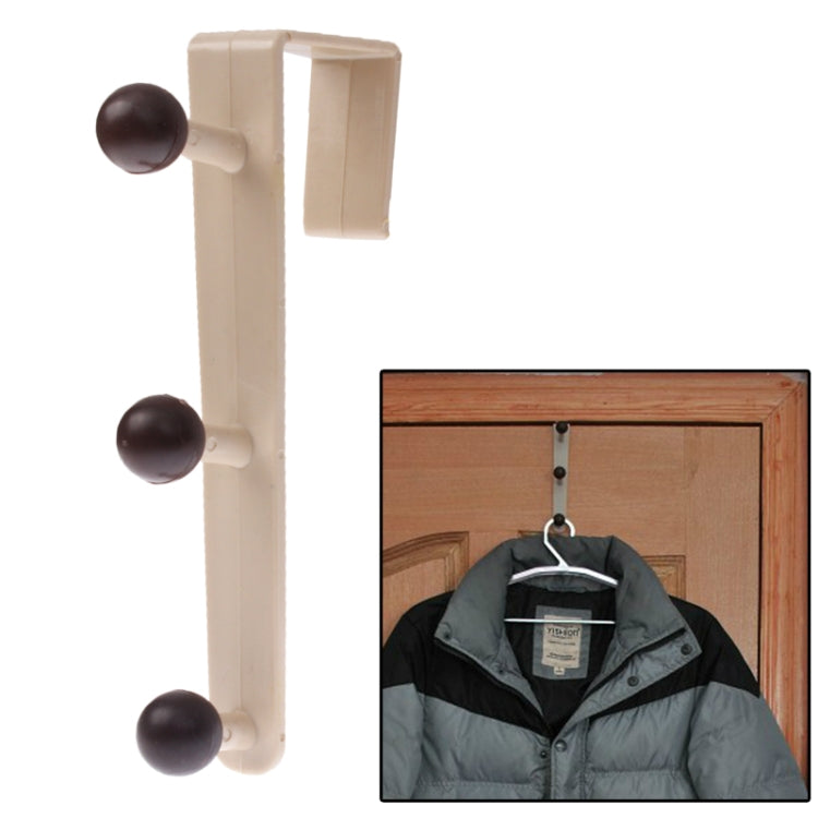 Practical Wooden F Style Hanger / Removable Door Clothes Hook Rack (2pcs in one packaging, the price is for 2pcs)