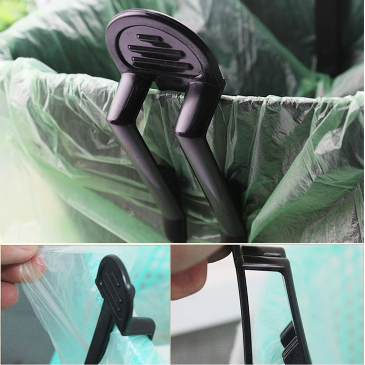 2 PCS Universal Plastic Garbage Waste Bag Clip Holder(Black)
