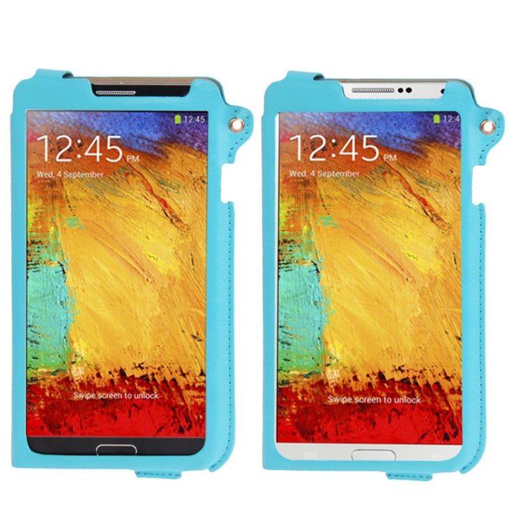Crazy Horse Texture Touch Screen Vertical Style Leather Case with Lanyard & Earphone Winder for Galaxy Note III / N9000