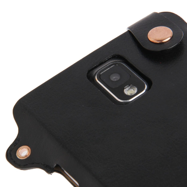 Crazy Horse Texture Touch Screen Vertical Style Leather Case with Lanyard & Earphone Winder for Galaxy Note III / N9000