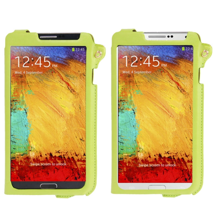 Crazy Horse Texture Touch Screen Vertical Style Leather Case with Lanyard & Earphone Winder for Galaxy Note III / N9000