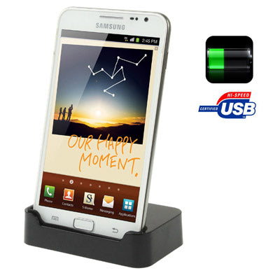 Smartphone Charger Dock with Data Sync Function for Galaxy Note / i9220 / N7000 (Black)