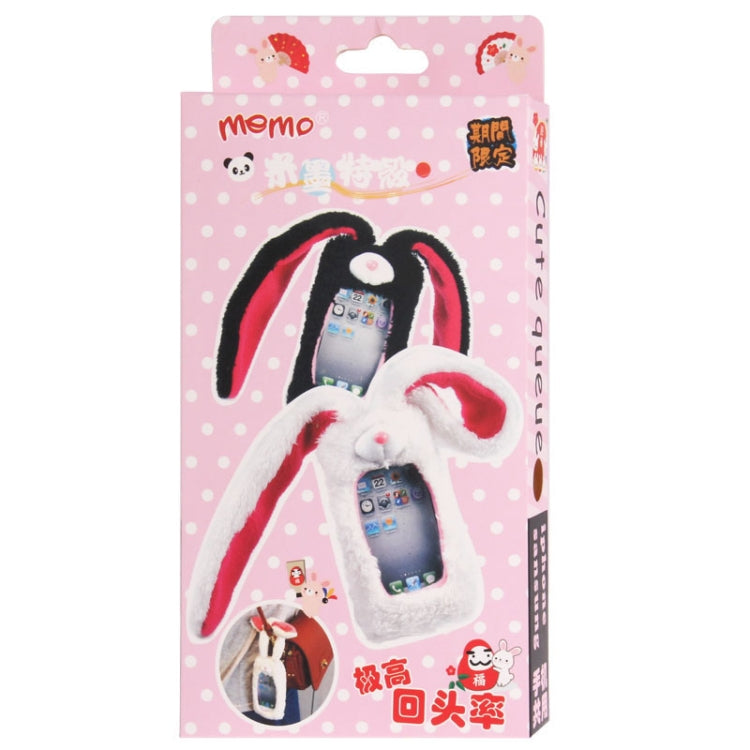 Memo Rabbit Style Suction Cup Plush Doll Case for Galaxy Note III / N9000 (Black)