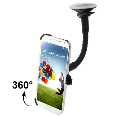 Suction Cup Car Holder for Galaxy S IV / i9500, Support 360 Degree Rotation(Black)
