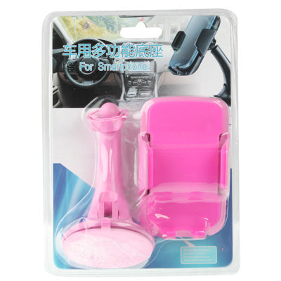Suction Cup Car Stretch Holder, Width: 53-83mm, For iPhone, Galaxy, Huawei, Xiaomi, Lenovo, LG, HTC and Other Smartphones(Pink)