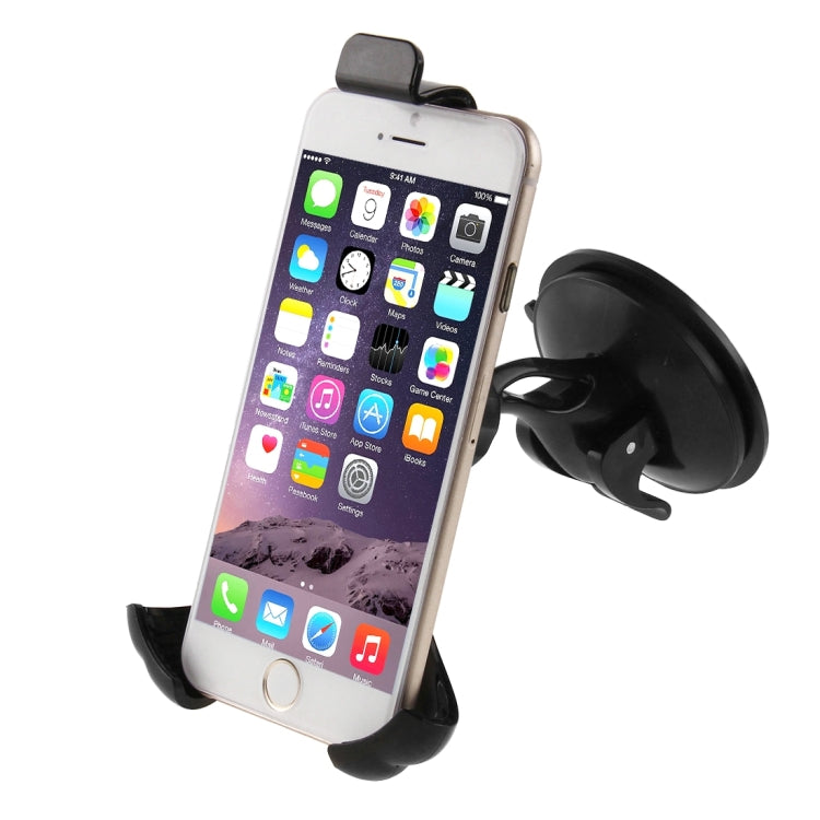 Suction Cup Car Stretch Holder, Height: 130-145mm, For iPhone, Galaxy, Huawei, Xiaomi, Lenovo, Sony, LG, HTC and Other Smartphones(Black)