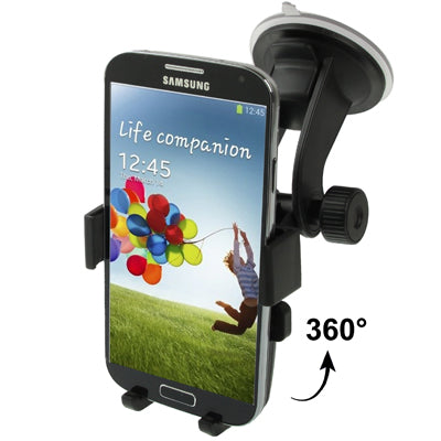 Suction Cup Car Stretch Holder, Width: 50-75mm, For iPhone, Galaxy, Huawei, Xiaomi, Lenovo, Sony, LG, HTC and Other Smartphones(Black)