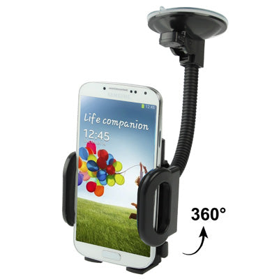 Suction Cup Car Stretch Holder, Width: 45-110mm, For iPhone, Galaxy, Huawei, Xiaomi, Lenovo, Sony, LG, HTC and Other Smartphones(Black)