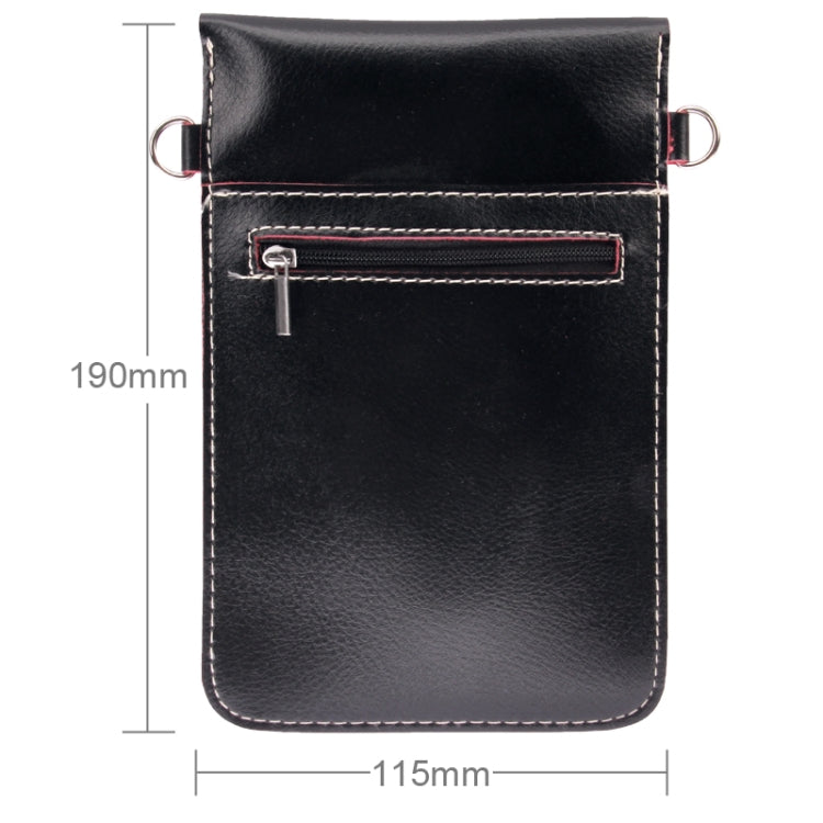 Universal Lichee Pattern Leather Bag with Strap for Galaxy Note III / N9000