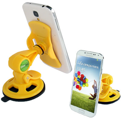 Universal 360 Degree Rotatable Suction Cup Car Holder, For iPhone, Galaxy, Huawei, Xiaomi, Google, Sony and other Smartphones(Yellow)