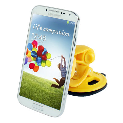 Universal 360 Degree Rotatable Suction Cup Car Holder, For iPhone, Galaxy, Huawei, Xiaomi, Google, Sony and other Smartphones(Yellow)